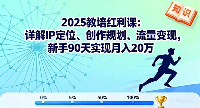 （16178期）2025教培红利课：详解IP定位、创作规划、流量变现，新手90天实现月入20万-易网创