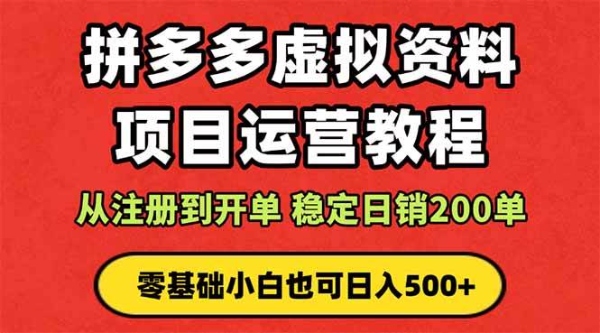 （16220期）拼多多开店运营课程： 蓝海变现玩法，轻松实现睡后收入 零基础小白也可…-易网创