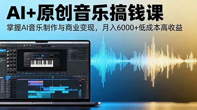 （16324期）AI+原创音乐搞钱课：掌握AI音乐制作与商业变现，月入6000+低成本高收益-易网创