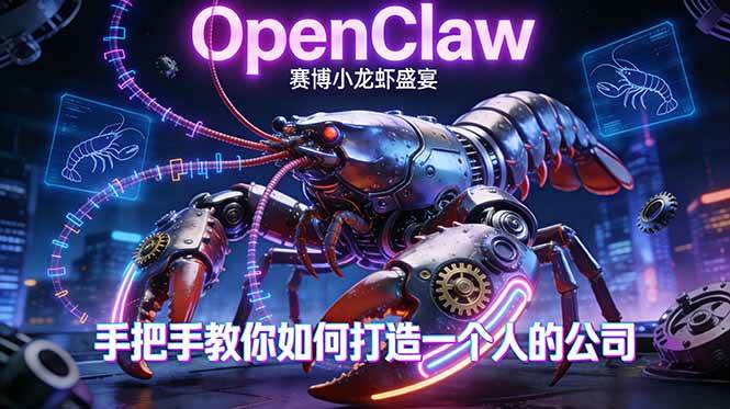 （17684期）OpenClaw，小龙虾-从产品到爆款的成长之路，手把手教你如何打造一个人的公司-易网创
