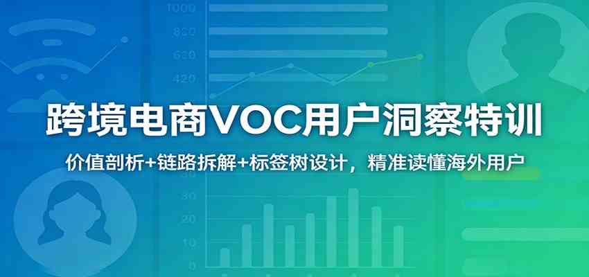 跨境电商VOC用户洞察特训：价值剖析+链路拆解+标签树设计，精准读懂海外用户-易网创