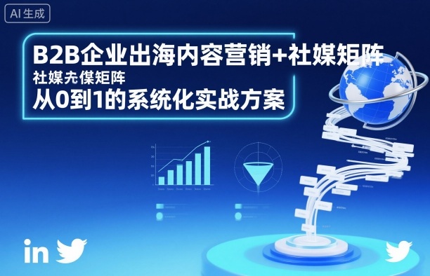 B2B企业出海内容营销+社媒矩阵，从0到1的系统化实战方案-易网创