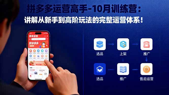 （16448期）拼多多运营高手-10月训练营：讲解从新手到高阶玩法的完整运营体系！-易网创