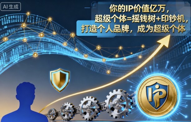 你的IP价值亿万，超级个体=摇钱树+印钞机，打造个人品牌，成为超级个体-易网创