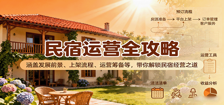 民宿运营全攻略：涵盖发展前景、上架流程、运营筹备等，带你解锁民宿经营之道-易网创