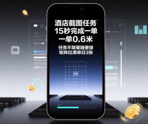 酒店截图任务，15秒完成一单，一单0.6米，任务不限量随便接，矩阵拉满单日3张【揭秘】-易网创