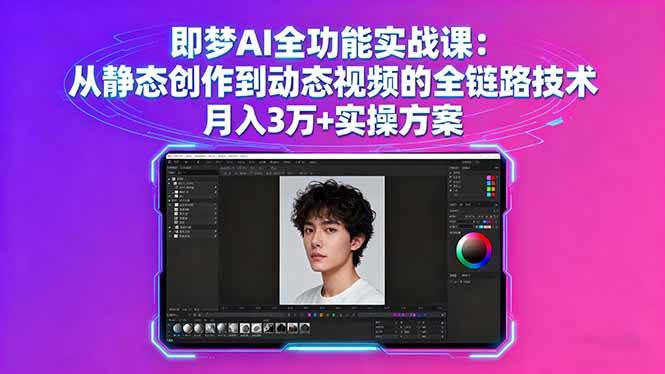 （16053期）即梦AI全功能实战课：从静态创作到动态视频的全链路技术 月入3万+实操方案-易网创