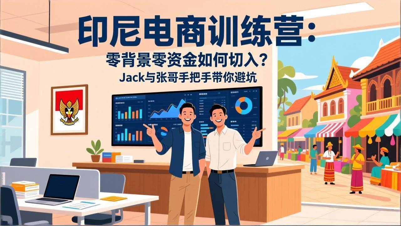 （17533期）印尼电商训练营：零背景零资金如何切入？Jack与张哥手把手带你避坑-易网创