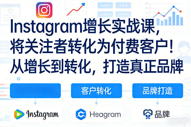 Instagram增长实战课，将关注者转化为付费客户！从增长到转化，打造真正品牌（双语字幕）-易网创