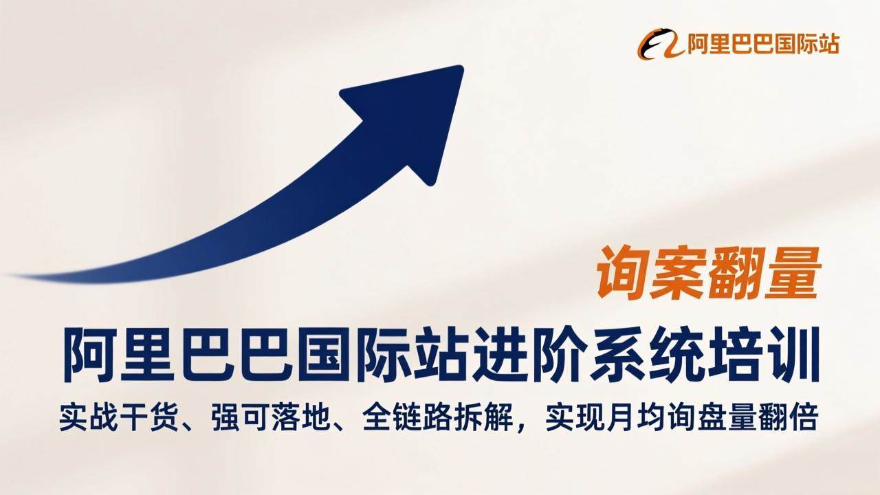 （17335期）阿里巴巴国际站进阶系统培训，实战干货、强可落地、全链路拆解，实现月均询盘量翻倍-易网创