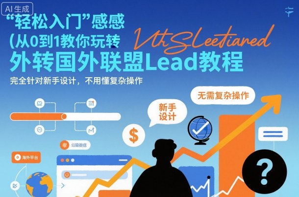 国外联盟賺美刀项目，从0到1教你玩转国外联盟Lead教程，纯新手可操作性100%-易网创