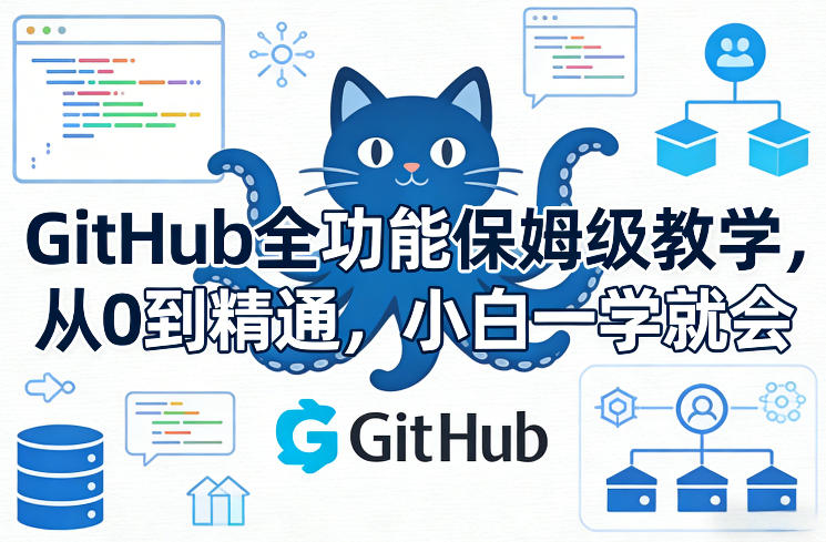GitHub全功能保姆级教学,从0到精通,小白一学就会-易网创