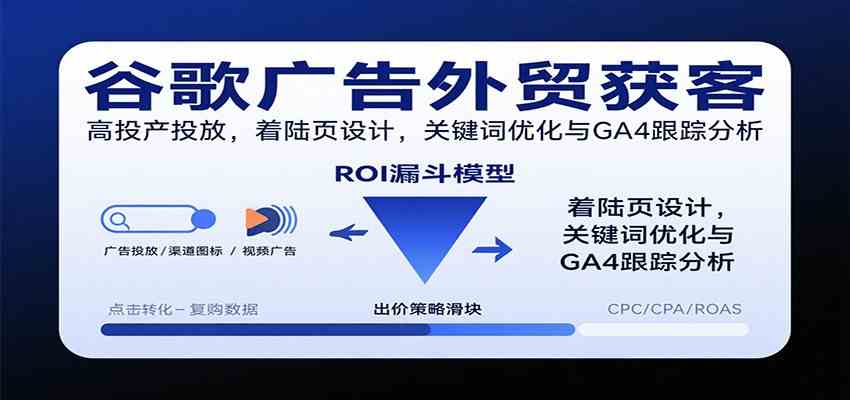 谷歌广告外贸获客，高投产投放，着陆页设计，关键词优化与GA4跟踪分析-易网创
