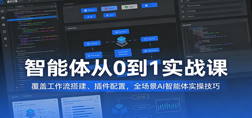 智能体从0到1实战课：覆盖工作流搭建、插件配置，全场景AI智能体实操技巧-易网创