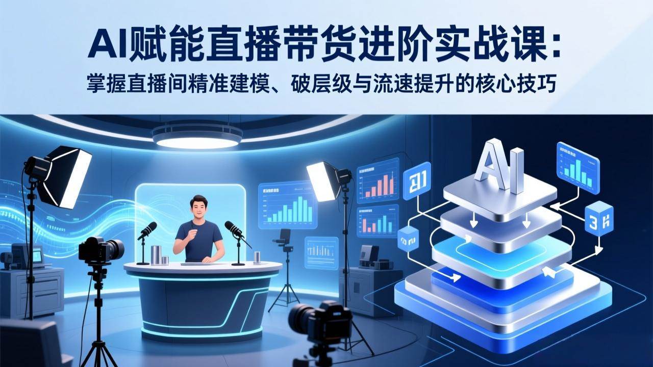 (17405期)AI赋能直播带货进阶实战课:掌握直播间精准建模、破层级与流速提升的核心技巧-易网创