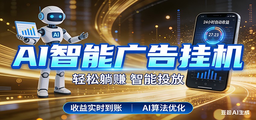 智能广告挂机新时代，利用碎片化时间实现稳定被动收益，AI帮你持续盈利-易网创