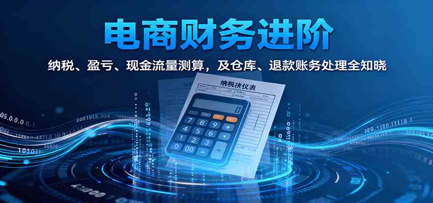 电商财务进阶：纳税、盈亏、现金流量测算，及仓库、退款账务处理全知晓-易网创