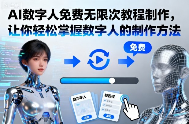 AI数字人免费无限次教程制作，让你轻松掌握数字人的制作方法-易网创