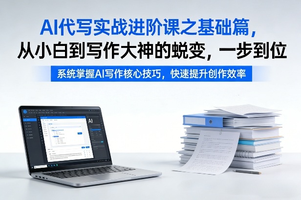 AI代写实战进阶课之基础篇，从小白到写作大神的蜕变，一步到位【揭秘】-易网创