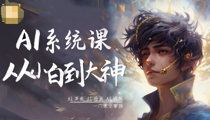 AI系统课程，从小白到大神系统学AI，AI声音-AI绘画-AI视频一门课全掌握-易网创