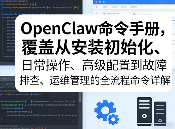 OpenClaw命令手册，覆盖从安装初始化、日常操作、高级配置到故障排查、运维管理的全流程命令详解-易网创